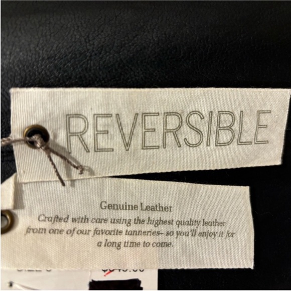 Chico’s NEW Genuine Leather Reversible Jacket Midnight Blue Python Women Size 16 - Picture 8 of 11